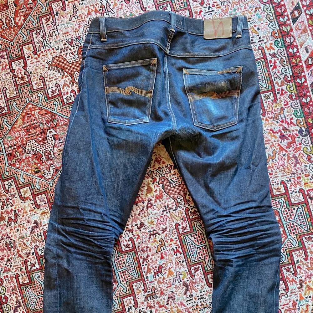 Nudie Jeans Fearless Freddie distressed vintage jeans